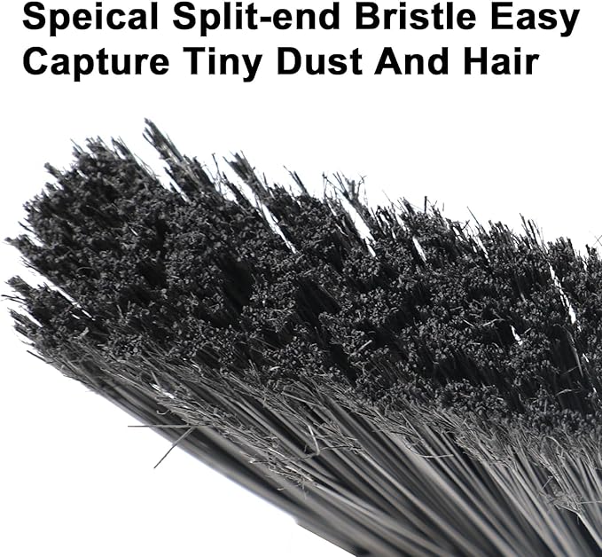 Szjyhqy 4 Pack Outdoor Indoor Broom, Brooms for Sweeeping Indoor, Heavy-Duty Kitchen Broom with Long Pole, Angle Broom White for Garages Restaurant Courtyard Office Slidewalk Lobby Sweep Dust