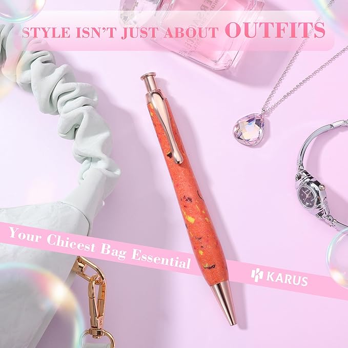 KARUS Gift Pen Set, Sustainable Refillable Ballpoint Pens with Black Ink, Stylish, Smooth Writing Pens for Women, Men, Office, Journaling, School, Thoughtful Gifting