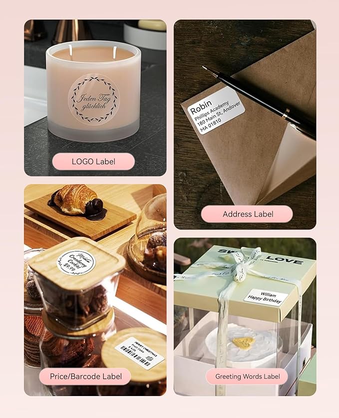 NIIMBOT B21 Label Maker, 2 Inch Portable Thermal Label Printer, Label Maker Machine with Tape, Compatible with Android, iOS & PC,Labeling for Home Storage Office and Small Business,Red