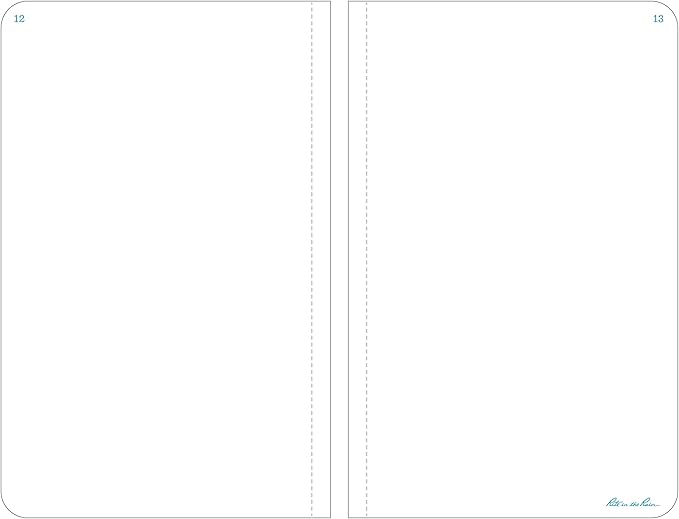 Rite in the Rain Weatherproof Hard Cover Sketchbook Notebook, 4.75" x 7.5", Yellow Cover, Blank Pattern (No. 330F)