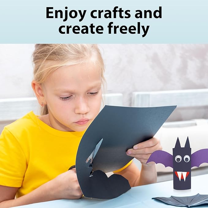 OcePor 100 Sheets Black Cardstock 12” x 12”, 92lb/250gsm Black Card Stock, Thick Card Stock Paper, Heavy Cardstock Paper for Printer, Resume, Scrapbooks, Art, Crafts, Business Cards