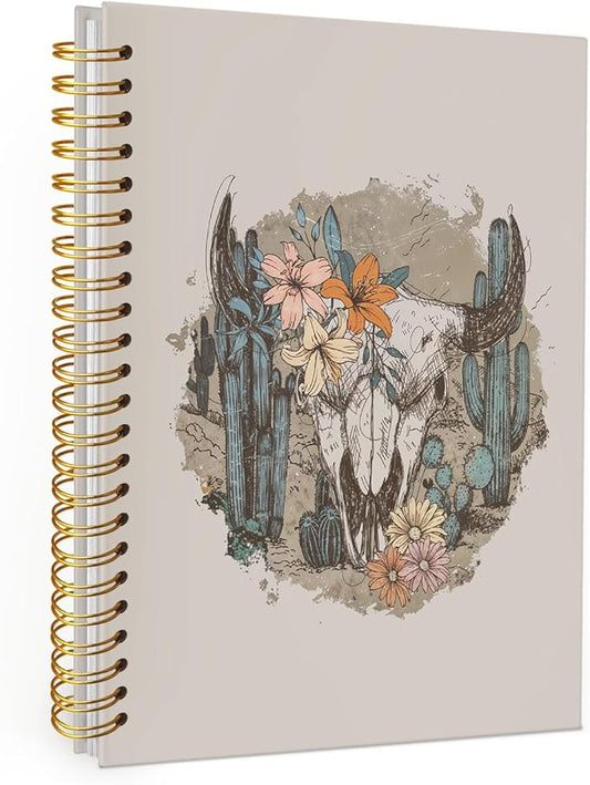 Wheatwin Western Spiral Notebook, Western Gifts for Women, Cowgirl Western Office School Supplies Journal, 5.5x8.3 Inch