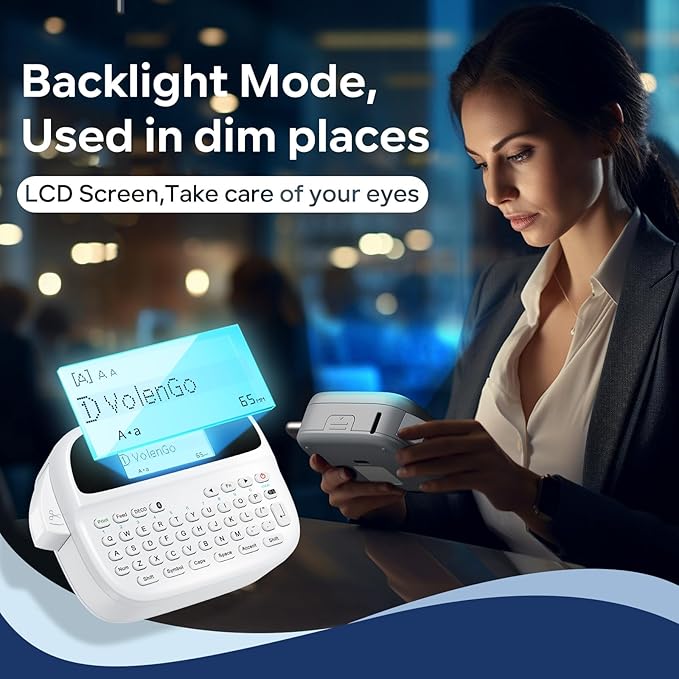 M950 Label Maker Bundle, Label Maker Machine with Tapes 12mm White, Portable Bluetooth Labeler with Backlit-LCD, MZ Tapes 12mm 0.47 White, 3-Pack