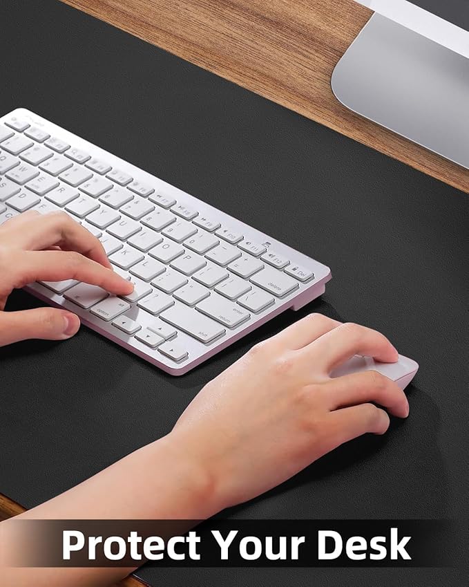 Desk mat Large, Leather Desk Pad Protector,Office Desk Mat,Mouse Pad, Non-Slip Desk Blotter, Laptop Desk Pad, Waterproof Desk Writing Pad for Office&Home (Black,48" x 24")