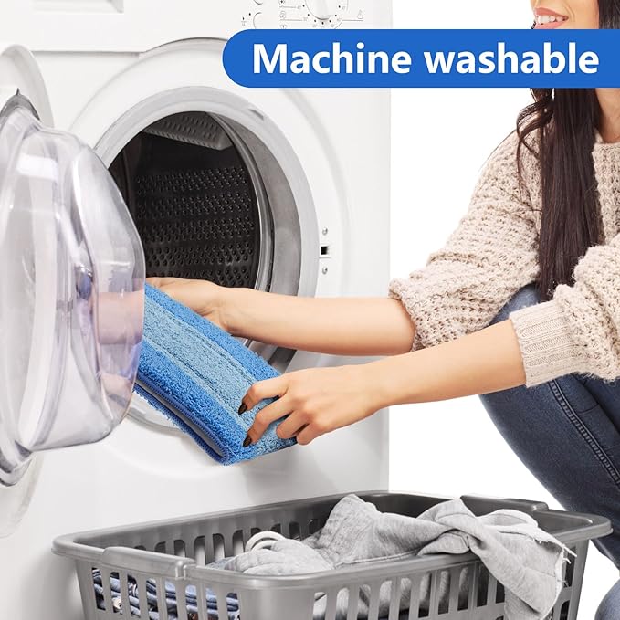 15 PCS 18 Inch Microfiber Cleaning Pads for Bona Mop, Reusable Mop Pad Refills Replacement Microfiber Mop Pads, Machine Washes
