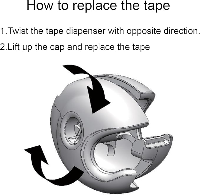 Amazing Abby - Tania - Acrylic Tape Dispenser, Plastic Label Roll Holder, Clear Sticker Organizer, Perfect Office Desktop Storage Solution for Tapes, Labels, Stickers, and More