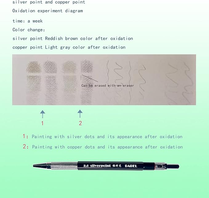 new type propelling pencil silverpoint silver needle pen stylus automatic mechanical pencil for silverpoint sketch paper