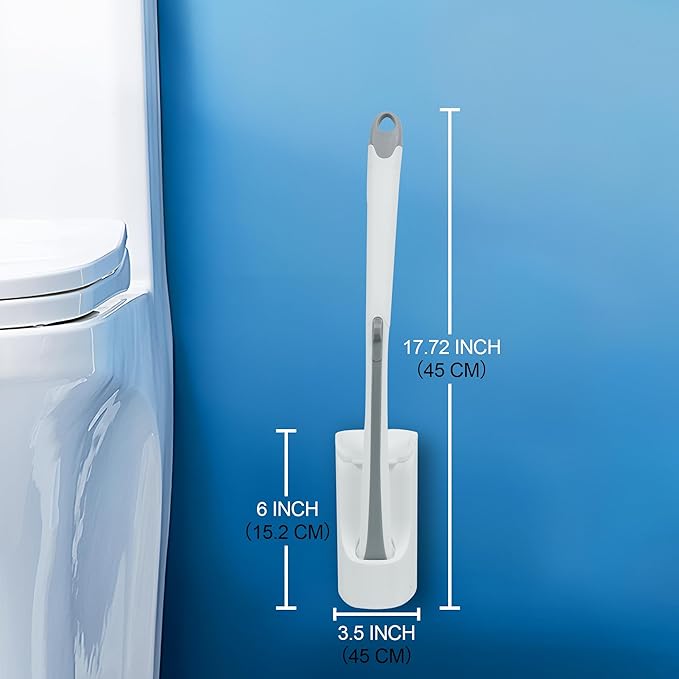 Disposable Toilet Brush with 40 Toilet Wand Refills, Wall Mounted Toilet Brush and Holder Set, Toilet Bowl Brush for Bathroom Toilet Sink Cleaning