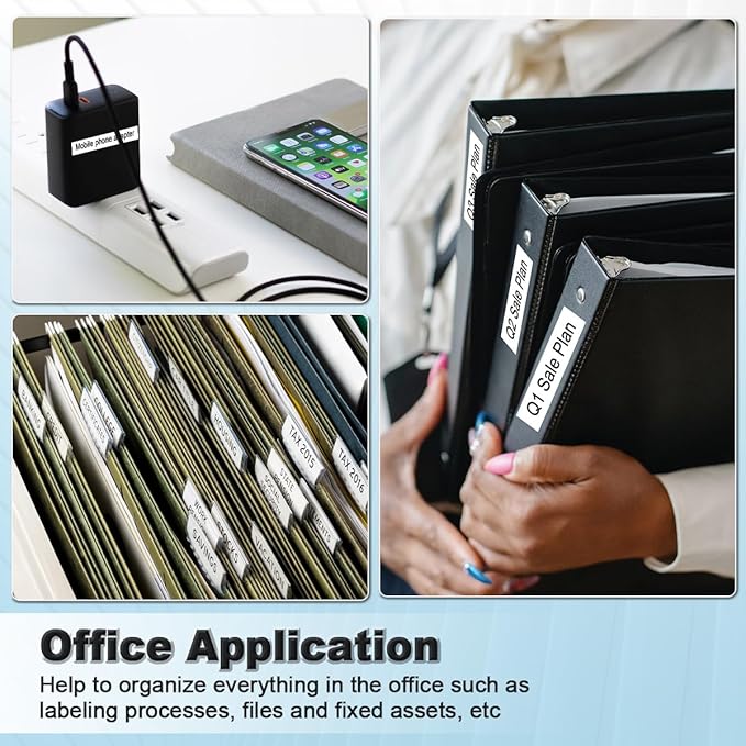 Labelife M-K231 Compatible Label Tape Replacement for Brother PTouch M Tape M231 MK231 M-231 M-K231S 12mm 0.47 Inch, for Brother PTouch PT-M95 PT-85 PT-75 PT-65 Label Makers, Black on White, 6 Pack