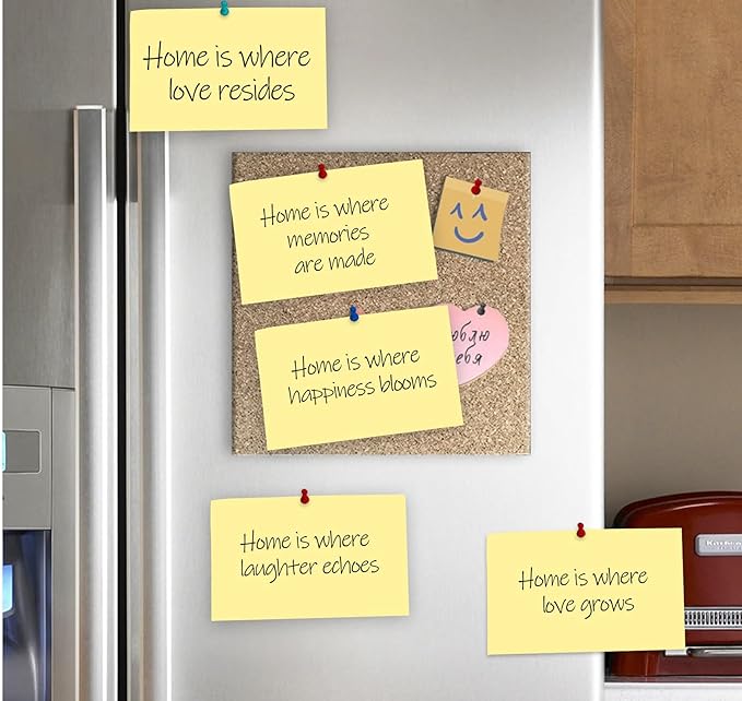 12 Pads Large Sticky Notes Yellow,3 x 5'' Self-Stick Notes Pads Recyclable,100 Sheets/Pad Super Sticking Power 76x127mm,1200 Sheets Clean Removal Sticky Notes Easy to Post for Note Taking,to Do Lists