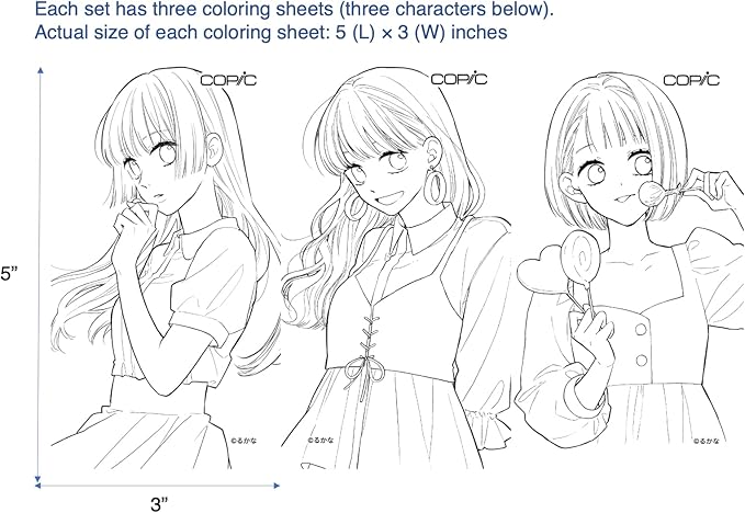 Copic Ciao Illustration Mini Cool Set, 5 Alcohol-markers + 1 Multiliner drawing pen