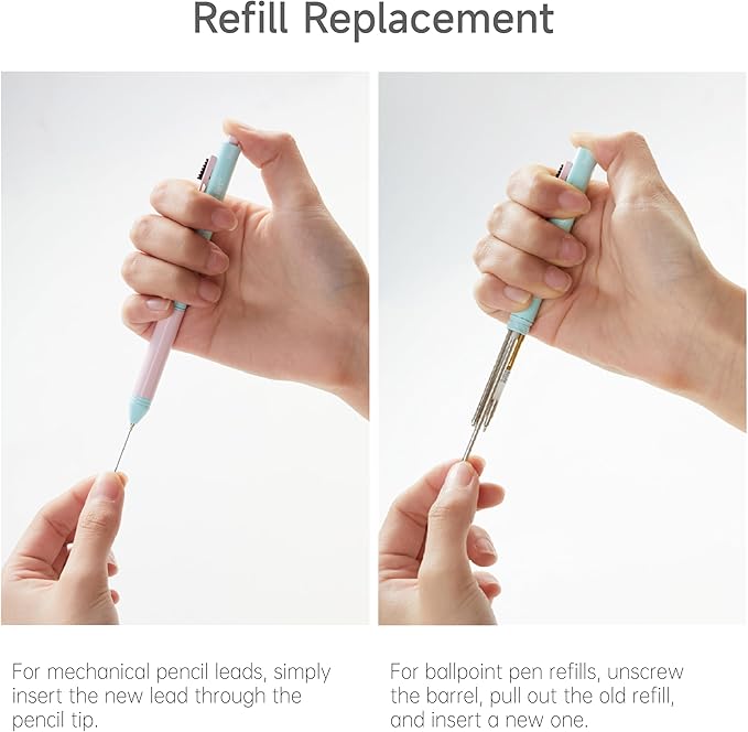 Shuttle Art 4 in 1 Multicolor Pen, 2 Pack Retractable Ballpoint Pens with 1.0mm Black Blue Red Ink and 0.5mm Mechanical Pencil, Multifunction Pens Fresh Style Gift Set for Writing School Office Home