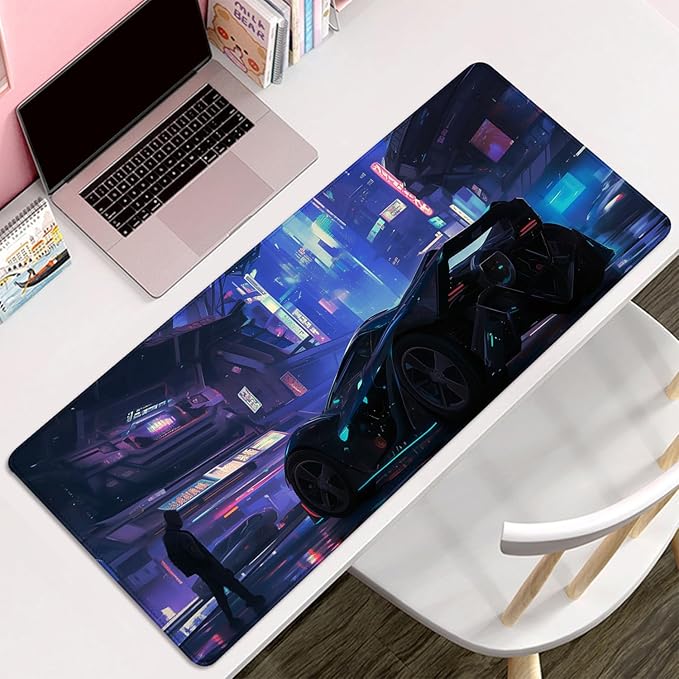 Cool Car Mouse Pad Desk Mat Large Gaming Mouse Pad Desk Cover Mat,Long Mousepad with Stitched Edge Non-Slip Rubber Base for Computer Keyboard Laptop PC (27.5X11.8 in)
