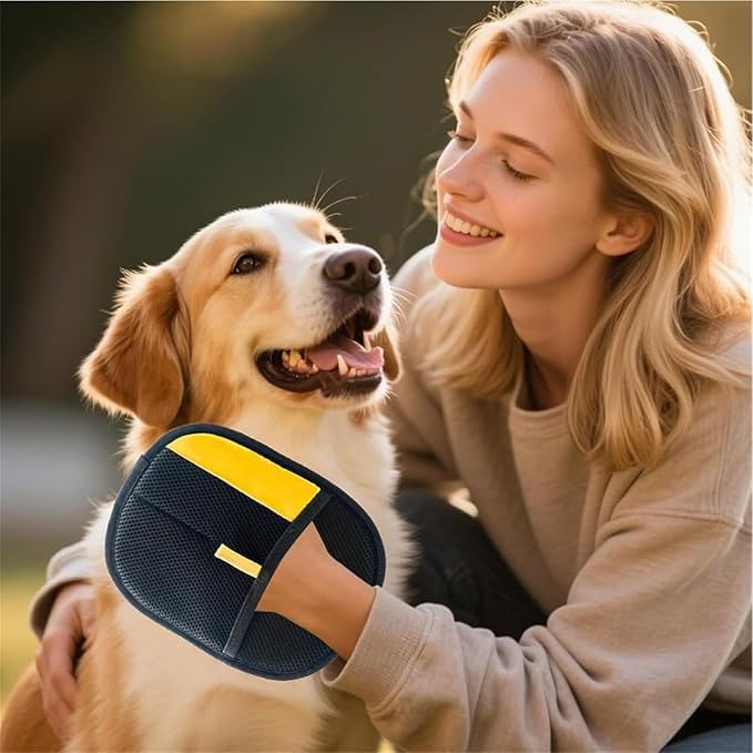 Lobuobi Pet Hair Removal Glove for Cats & Dogs, Electrostatic Gloves Pet Hair, Cat Grooming Gloves for Hairs Removal, for Couch, Clothes, Car, Carpet, Bed, Furniture (2Pcs)