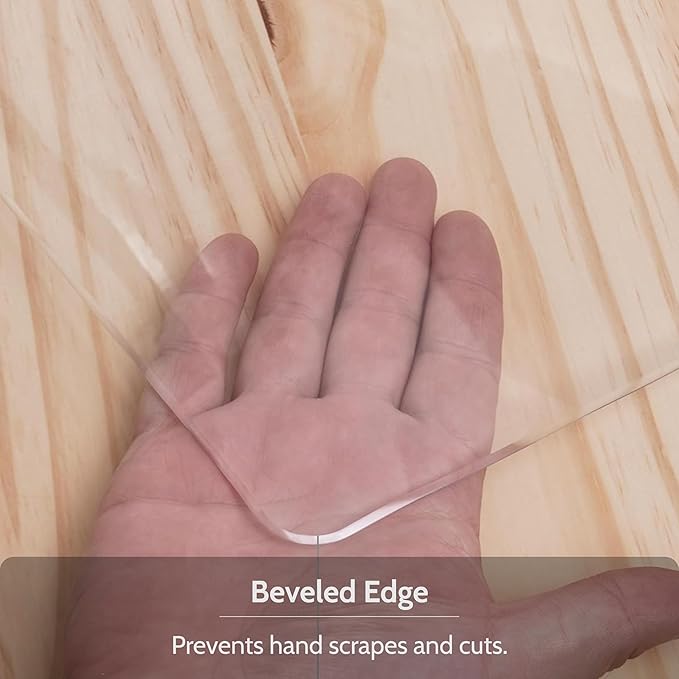 Awnour Clear Desk Mat on top of desks - 32 x 16 inches - Clear Transparent Plastic Desk Protector - Desk Writing Mat for Office and Home