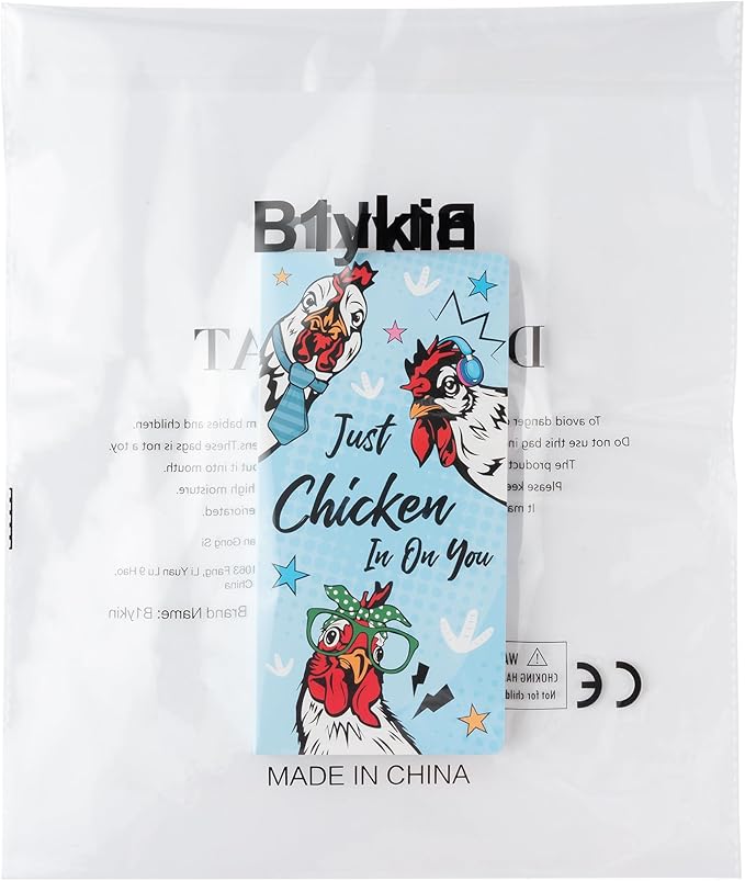 B1ykin Sticky Notes Set, Cartoon Theme Cute Self-Stick Notes Pad Teacher Appreciation Gifts， Self-Adhesive Writing Memo Pages Sticky to Do Notepad Thank You Gift for School (New Funny Chickens)