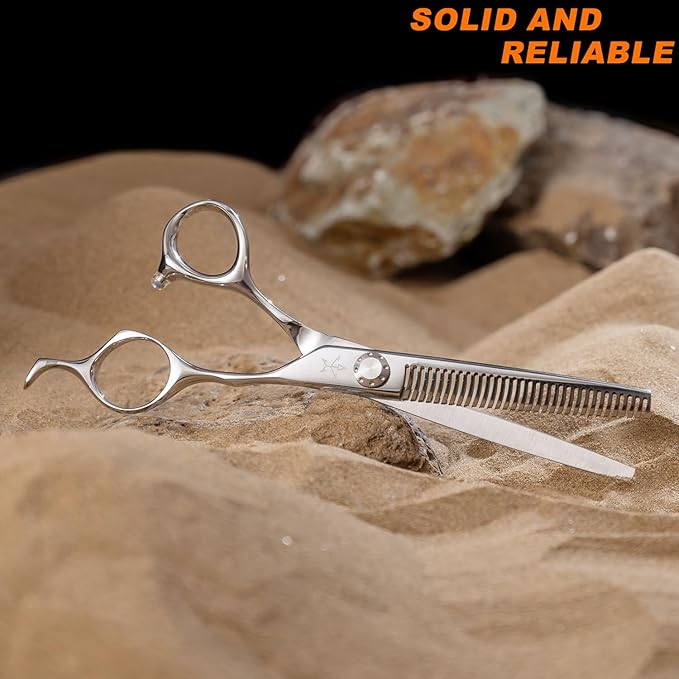 High-end Professional Hair Thinning Scissors Hair Cutting Teeth Shears Barber Hairdressing Texturizing Scissors Extremely Very Sharp 6.5 Inch Stainless Steel Alloy For Men Women Salon & Home