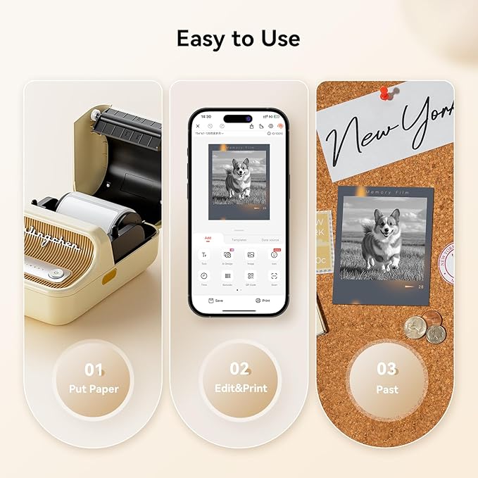 NIIMBOT B21 Pro Sticker Printer, 300DPI, Fun APP, Portable Inkless Label Printer, Bluetooth Sticker Maker for DIY Crafts, Notes, Scrapbook, Photo, Custom Labels & Gifts,Home Organization (White)