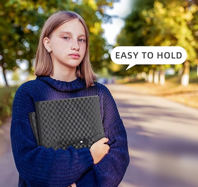 24 Pockets Expanding File Folder,Accordion File Organizer,Document Organizer Letter Size,Expandable Filing Box,Special Designed for Portable Use,Accordian Folders Plastic (Grid Rainbow)