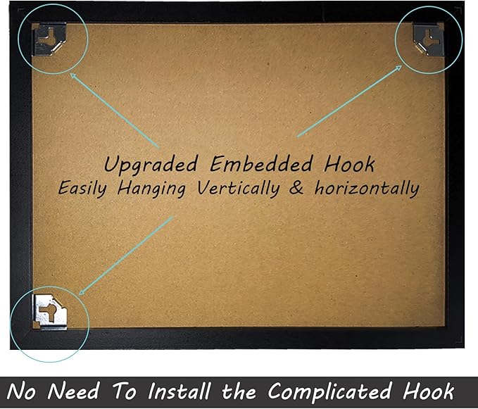 Black Cork Board Black Bulletin Board Pin Display Board for Wall Corkboard Black Pushpin Board Vision Board Picture Photo Felt Board for Memos, Photos, Home, Kitchen, Office,15"x11"