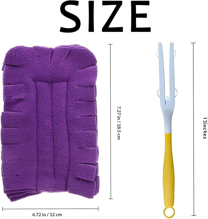 360° Electrostatic Duster Refills with Duster Handles, Reusable Duster Refills Washable Hand Duster, for Cleaning, Office, Ceiling Fan (1 Handle + 20 Refills)