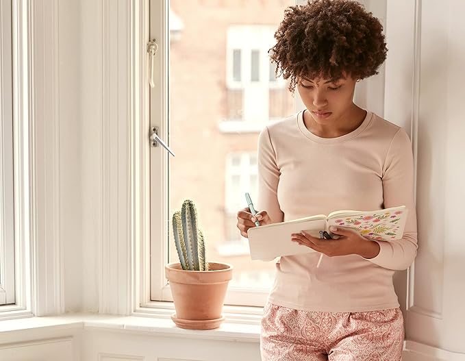 Eccolo Large Lined Journal Notebook, Hardbound Cover, Writing Journal, 256 Ruled Cream Pages, Ribbon Bookmark, Lay Flat, Desk Size for Work or School (Butterflies, 8x10 inches)