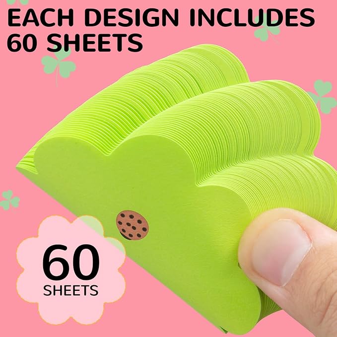 M&G 8 Pads Fun Shape Sticky Notes, 480 Sheets Cute Post-It Notes in Various Shapes, 60 Sheets/Pad, Self-Stick Memo Pads for Students, Office, Home (Duck, Heart, Star, Smile, Apple, Tree, Flower, Bear)