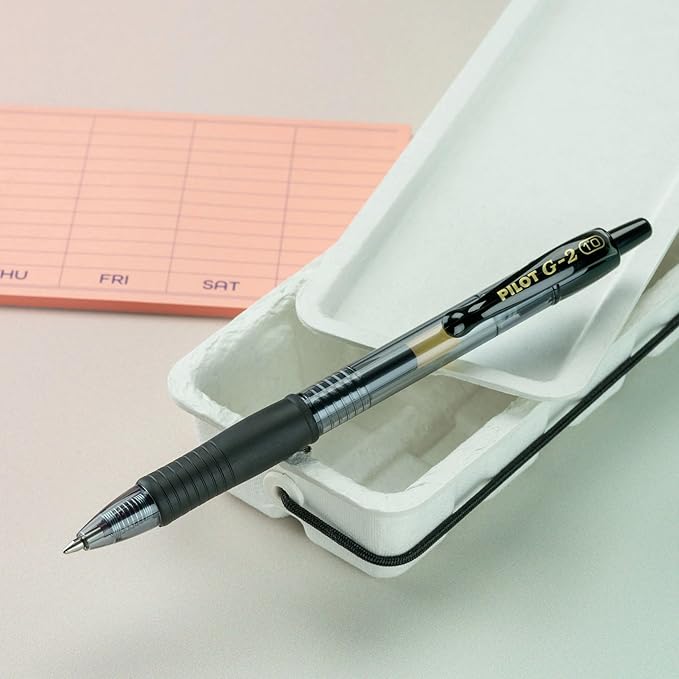 Pilot G2 Premium Gel Pens, Black Pens, Bold Point 1 mm, 12 Black