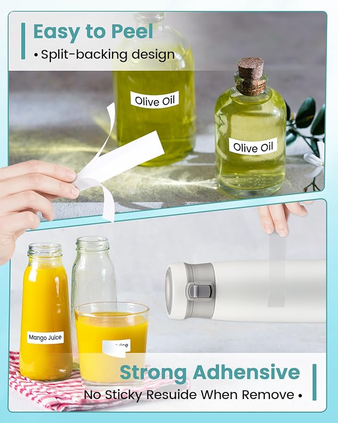 LM1600 D1600 Label Maker Tapes Compatible DYMO D1 Label Tape 45013 S0720530 Replace for D1 A45013 Refills, for DYMO LabelManager 160 420P 210D 280 360D PnP, Black on White, 1/2 Inch x 23Ft