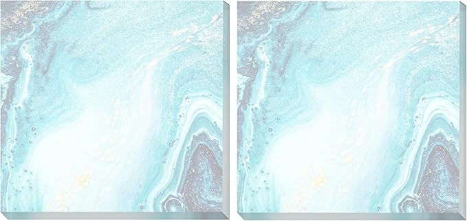 2 Pack Sticky Notes 3x3 Inches, Bright Cute Strong Sticking Power, Easy to Post for Home, Office, 80sheets/Pads, Blue Marble
