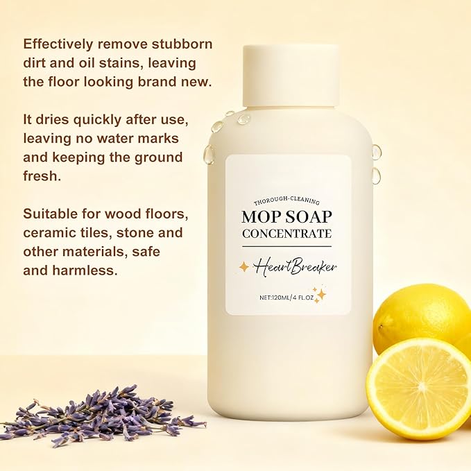 Mop Soap, 2025 New Aroma Mop Soap Brazilian Waves, Highly Scented Mop Soap For Floor Cleaning, Multisurface Deep Cleans, Leaves a Luxury Lasting Scent - 4 FL.OZ