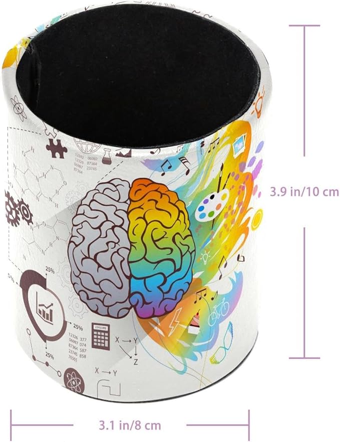 Pen Holder for Desk, Brain with knowledge Pencil Holder Pen Cup Marker Holder Makeup Brush Holders, Desk Accessories & Workspace Organizers for Home, School & Office