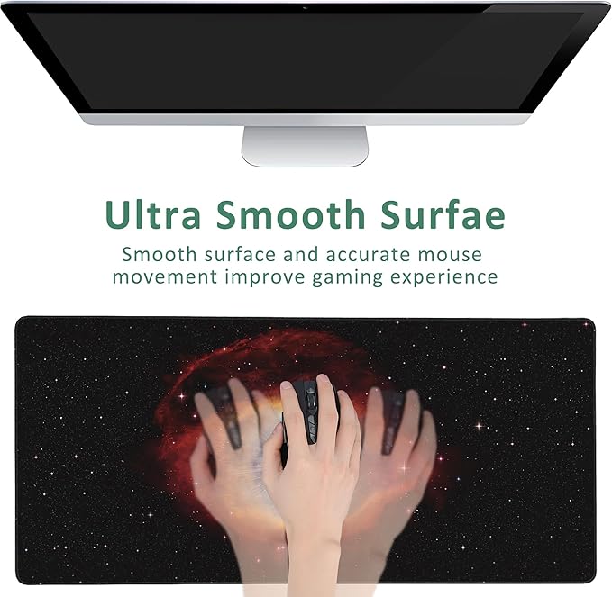 Large Mouse Pad Eye of God in Nebula Helix Extended Gaming Mouse Pad Non-Slip Desk Mat with Stitched Edge Laptop Computer Keyboard Mousepad for Office Home 35.4" x 15.7"