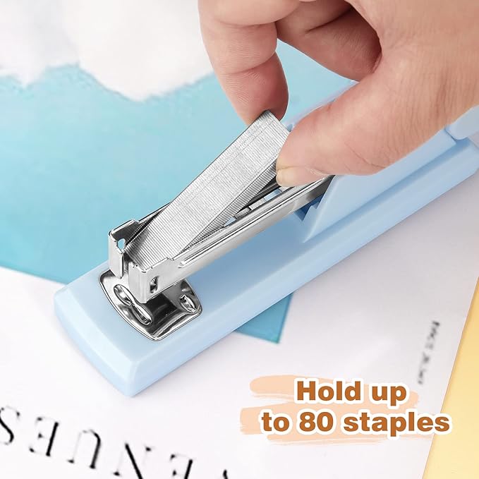 Tamaki Stapler, Office Stapler, Small Staplers for Desk, Blue