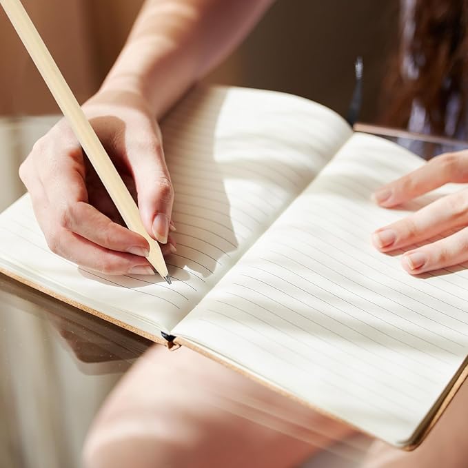 PATIKIL Round Wooden Pencils Bulk, 30 Pack HB Graphite Pencils Double-Ended Design for Office Supplies, Engineering Marking Writing Art Drawing Supplies, Brown