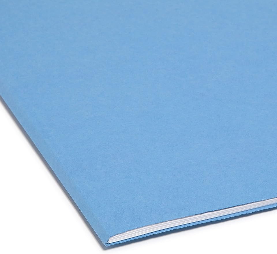 Smead File Folder, Reinforced 1/3-Cut Tab, Legal Size, Blue, 100 per Box (17034)