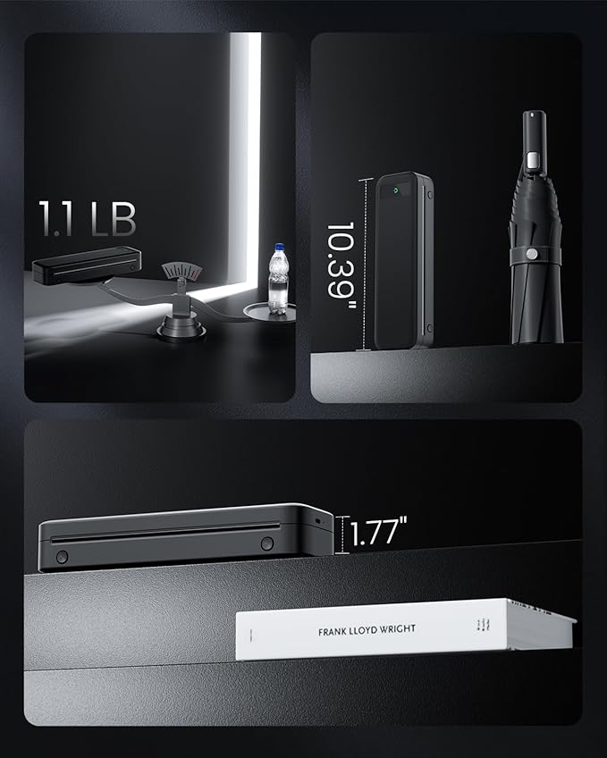 Portable Printers Wireless for Travel, Inkless Thermal Printer, Small Bluetooth Mobile Printer Support 8.5" X 11" Letter & A4 Thermal Paper, Compatible with iPhone Phone Laptop for Home Office Receipt