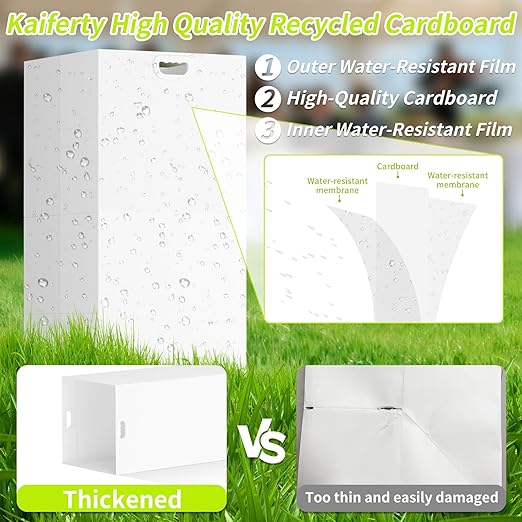 13 Gallon Disposable Trash Cans for Parties, 2 Pack Extra Large Portable Trash Can White Pop Up Trash Cans Bin, Recycle Collapsible Garbage Can Bins for Party Kitchen Camping Trash Can