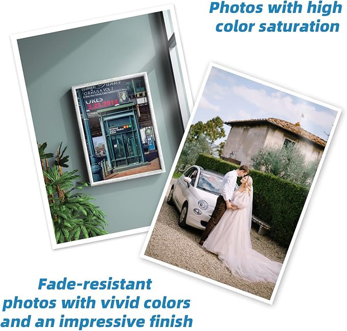 UinkitDouble Sided Photo Paper Glossy 8.5x11 54lbs Inkjet for Dye Ink 200Gsm Value Bulk Pack Picture 8.5 x 11 9.5Mil for Inkjet Printing Printer (100, 11x17)