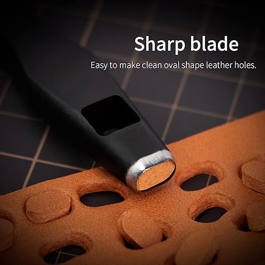 WUTA Leather Oval Hole Puncher for Watch Band Leather Crafting