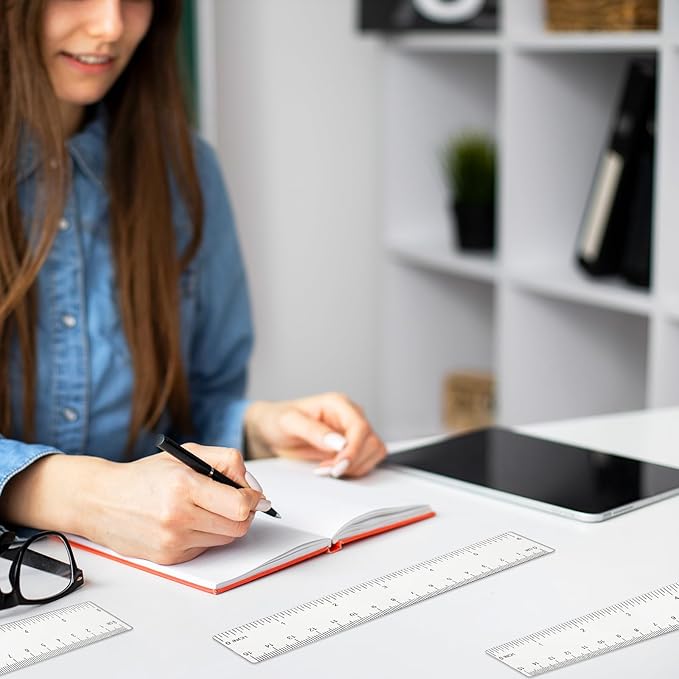 DIVINA VITAE 10 Pack Clear Ruler 6 Inch Small Plastic Ruler Transparent Straight Ruler Flexible Ruler Measuring Tool Rulers Bulk for Kids School Office Classroom, 576636_1_zWAU8HANR