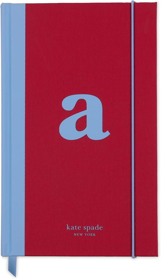 kate spade new york Just Mine Notebook Journal, Monogram Cloth Hardcover Journal, 8.25" x 5.25", Diary Includes 168 Lined Pages, A