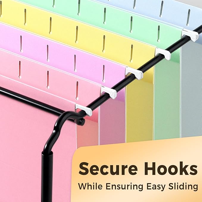 SUNEE 25 Pack Hanging File Folders, Bright Folders, Hanging File Folders Letter Size with 1/5-cut Tabs, Stay Organized for Your Home and Office Bulk File and Documents