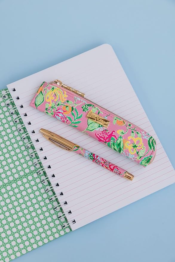 Lilly Pulitzer Hardcover Mini Spiral Notebook, 8.5" x 6.5" Small Journal with 160 College Ruled Pages, Via Amore Spritzer