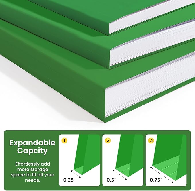Colored File Folders Letter Size, 60 Pack Green Folders 1/3 Cut Tabs, Assorted Pastel Color Office School Buiness Folders for Filing Organization, Paper File Folder Bulk Set