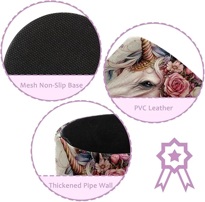 Pencil Cup Holder Desk Organizer, Pen Pot Pen Holder Container Desktop Stationery Organizer Table Flower Pot Makeup Brush Holder, Unicorn Flower Beautiful