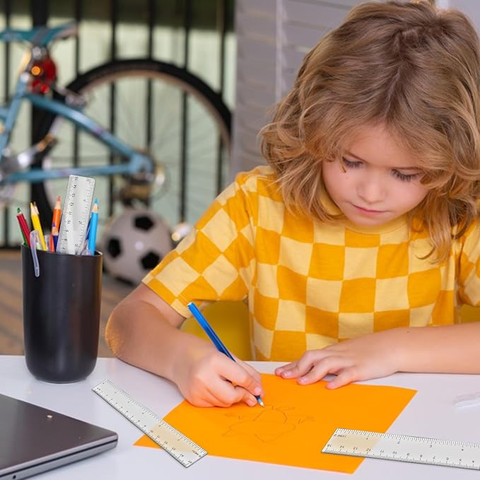 DIVINA VITAE 10 Pack Clear Ruler 6 Inch Small Plastic Ruler Transparent Straight Ruler Flexible Ruler Measuring Tool Rulers Bulk for Kids School Office Classroom, 576636_1_zWAU8HANR