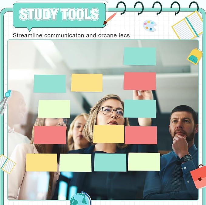 Fainne 8 Pack Sticky Notes Bulk Back to School Supplies Self Stick Note Pads Paper Memo for Office First Day of School Student Teacher Essentials (3 x 5 Inch,Fresh Color)