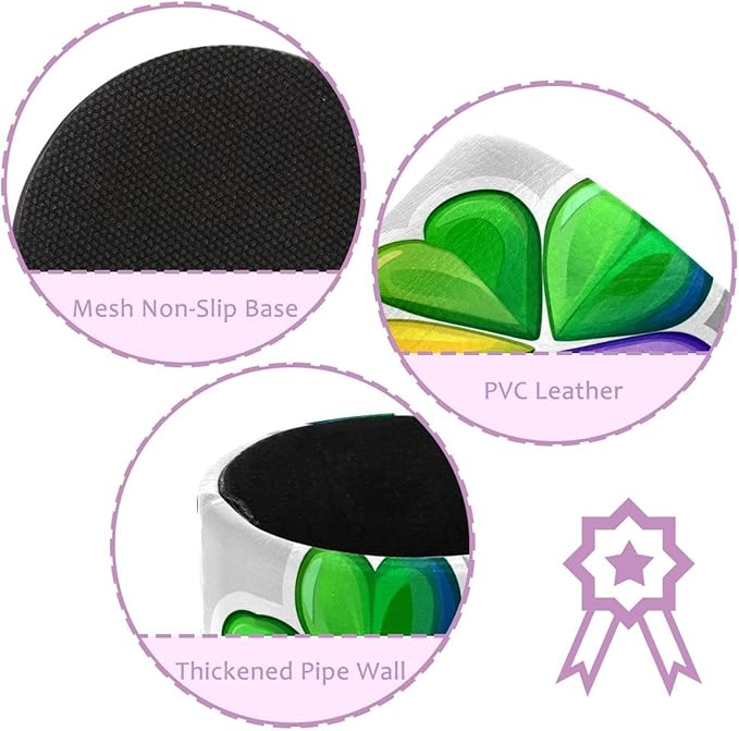 Rainbow Clover (2) Pen Holder Stand Pencil Cup Pot Desk Organizer Makeup Brush Holder