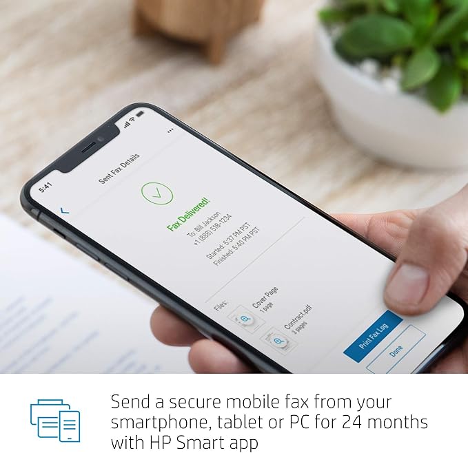HP DeskJet Plus 4155 Wireless All-in-One Printer - Compact Inkjet Printer with Mobile Printing, Scanner, Copier, Bluetooth, Home Office & WiFi Compatible - 3XV13A (Renewed)